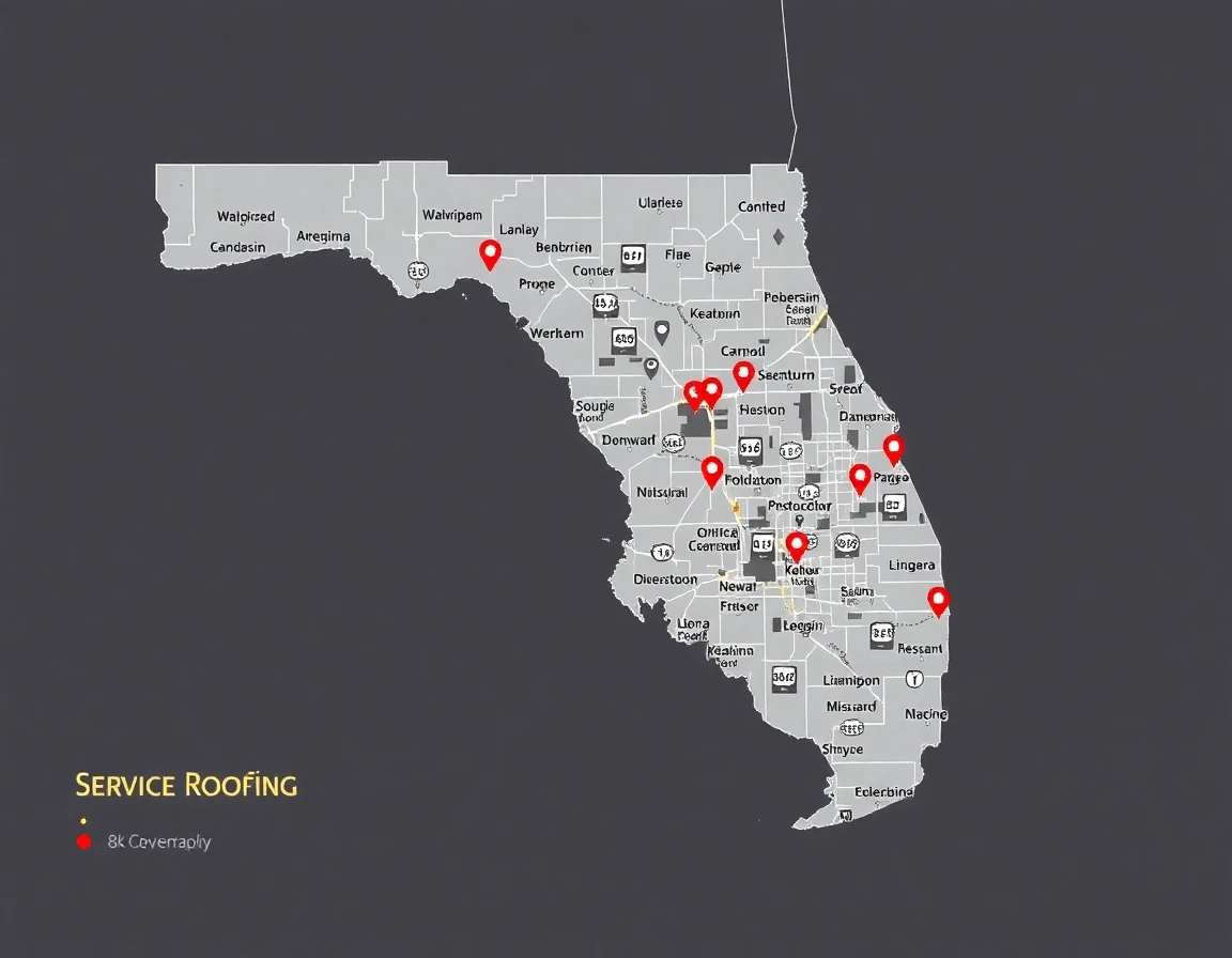 Roofing Service Areas Map